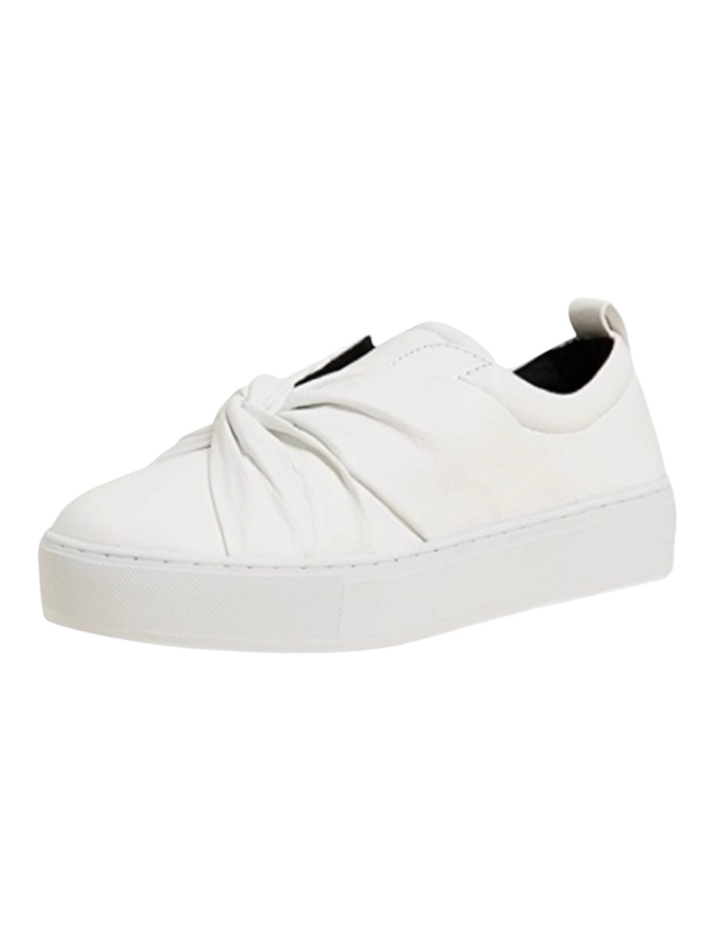 Rebecca Minkoff Platform Sneakers White Leather Slip On Nicole Knot Size 8.5